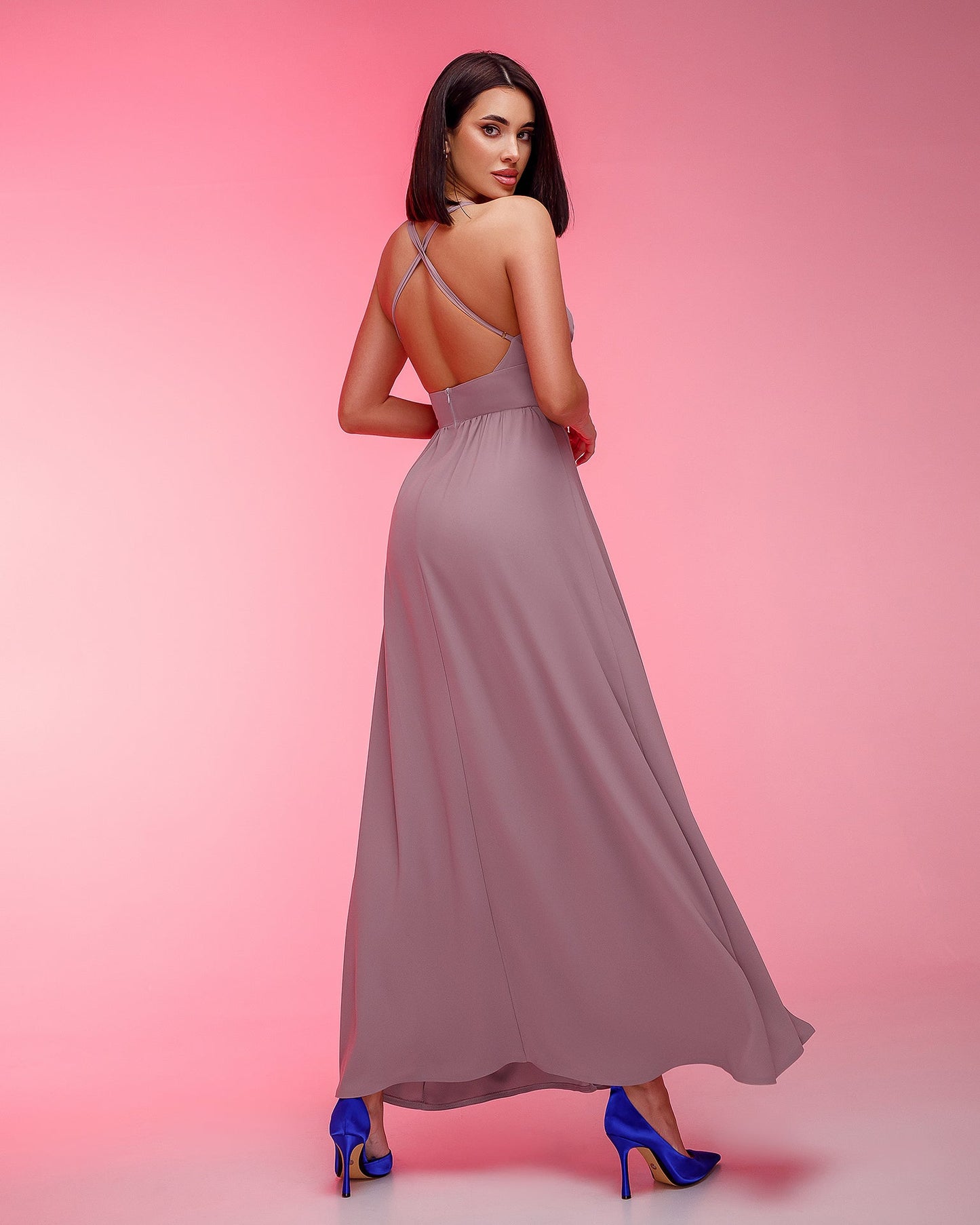 Mocco V-Neck Slip Midi Dress