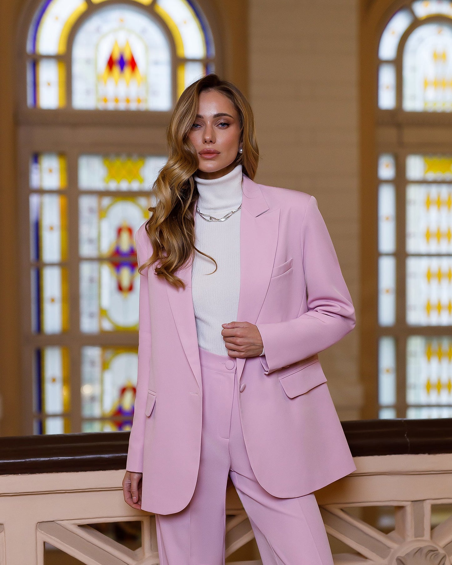 Gloria Dusty Pink Single-Breasted Suit 2-Piece