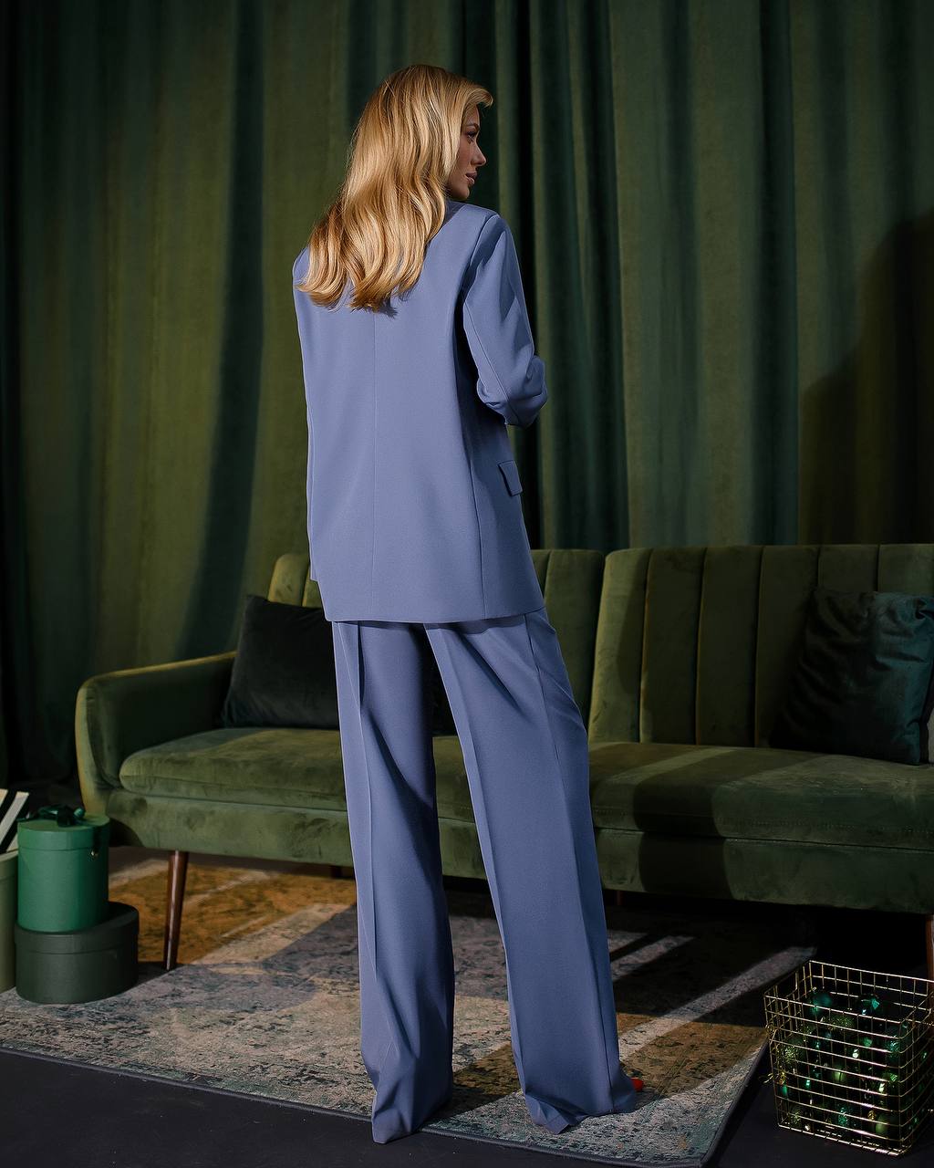 Grey Double-Breasted 3-Piece Suit