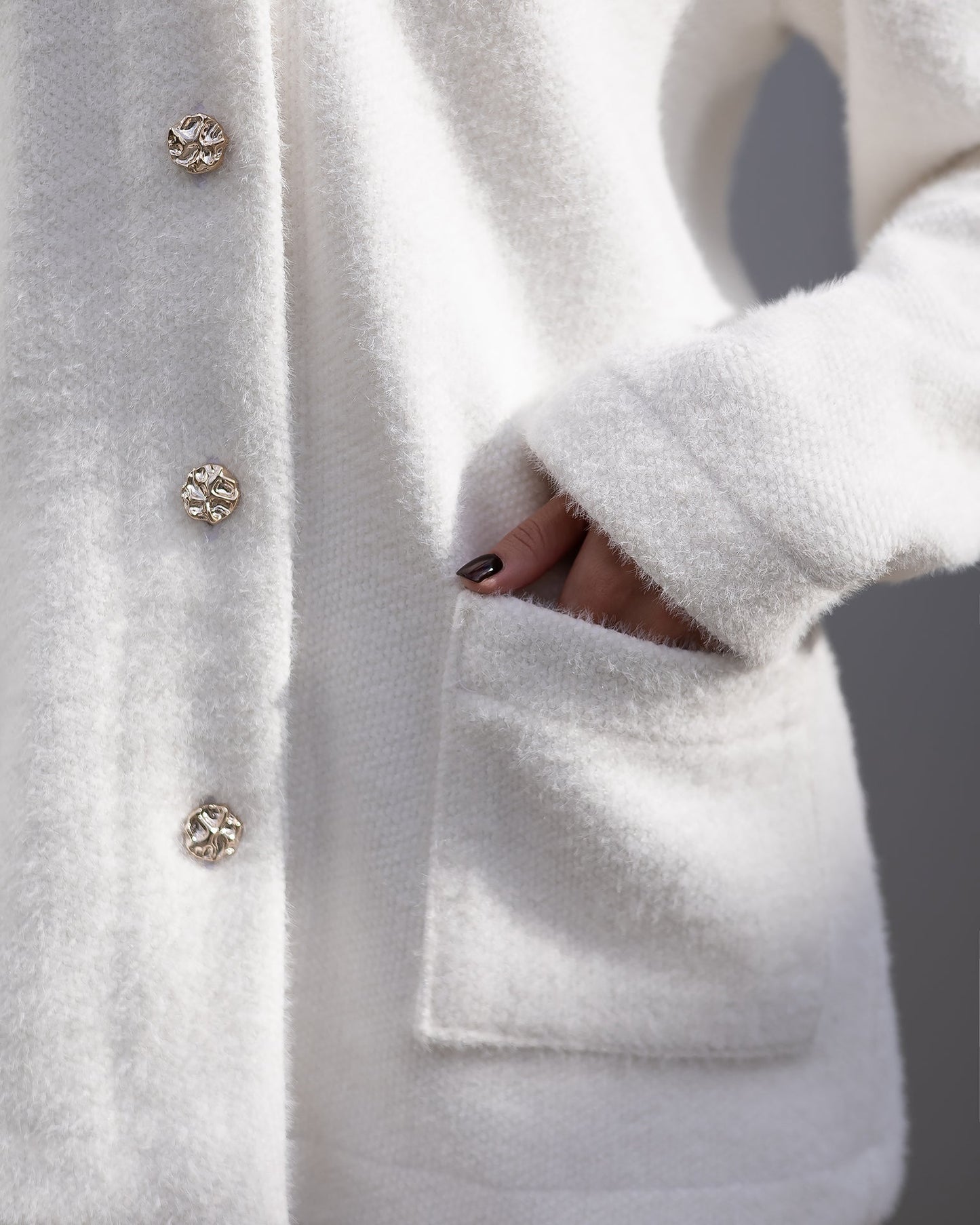 Bella White Cardigan & Wide-Leg Pants Set