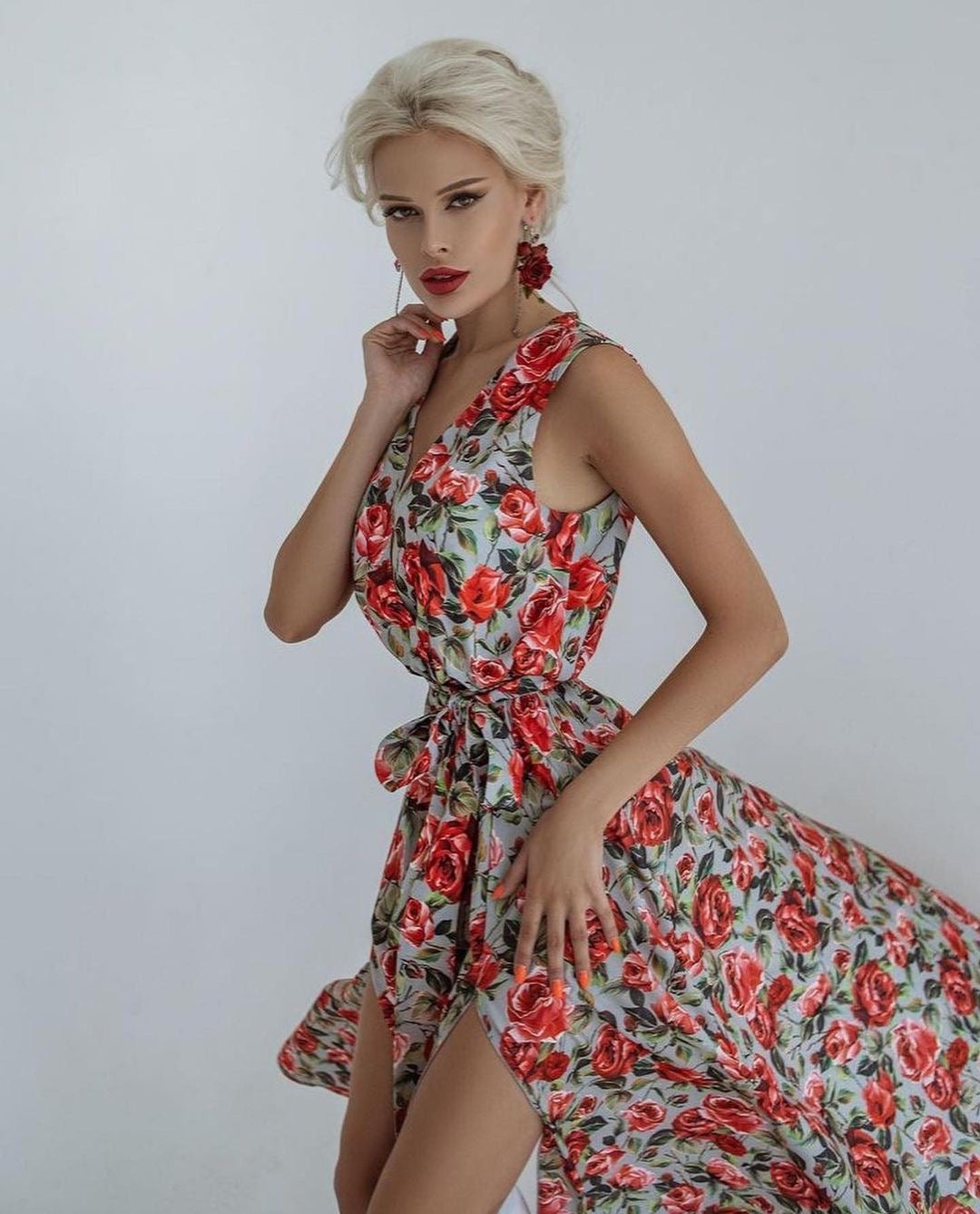 trinarosh Red Inclusive Elegant Maxi Dress