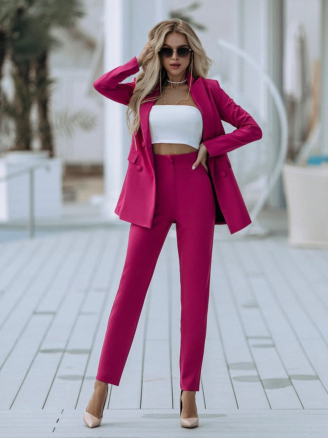 trinarosh Crimson Double Breasted Suit 2-Piece
