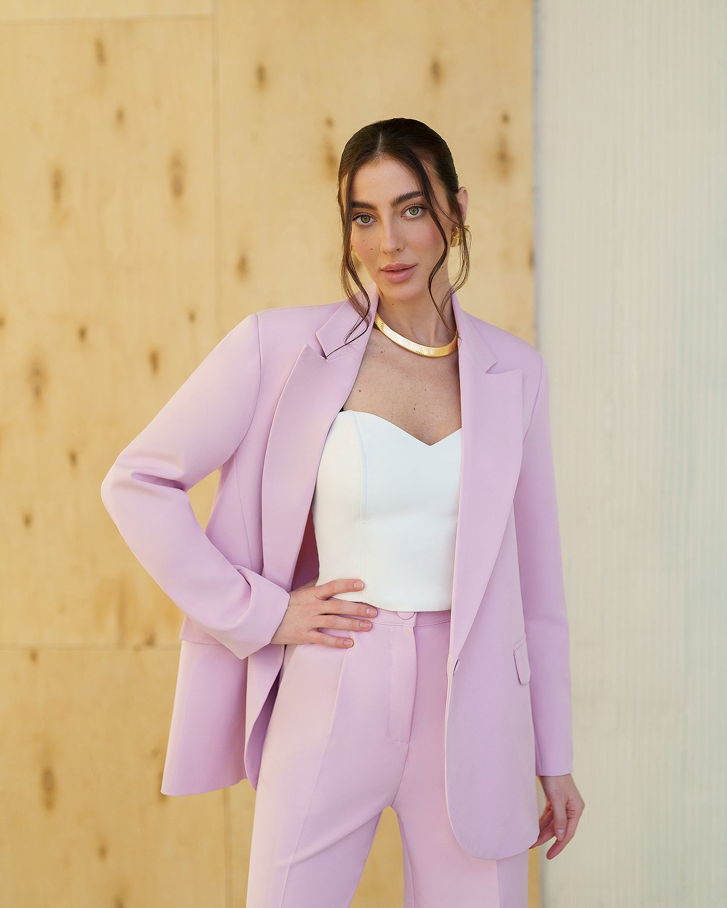 Gloria Dusty Pink Single-Breasted Suit 2-Piece