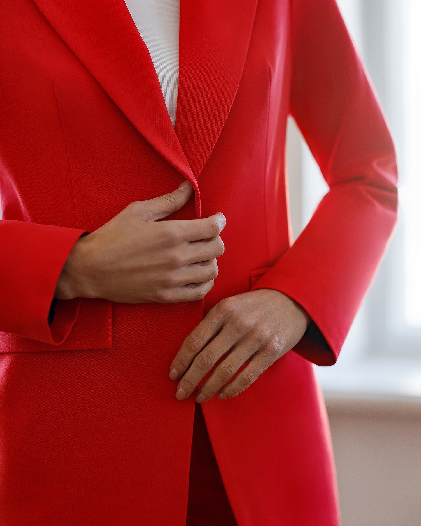 Monica Red Single-Breasted Suit 2-Piece