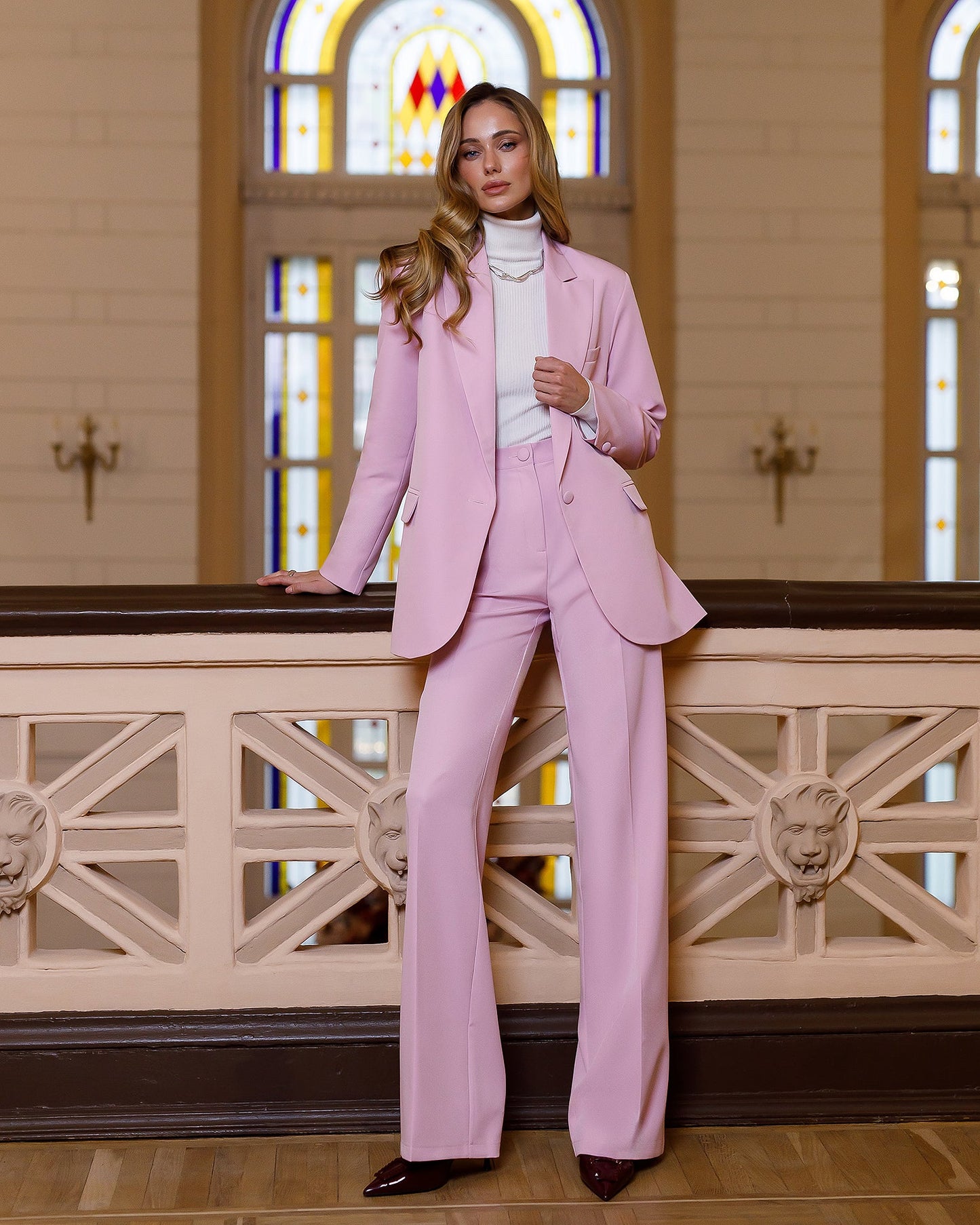 Gloria Dusty Pink Single-Breasted Suit 2-Piece