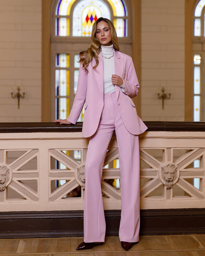 Gloria Dusty Pink Single-Breasted Suit 2-Piece