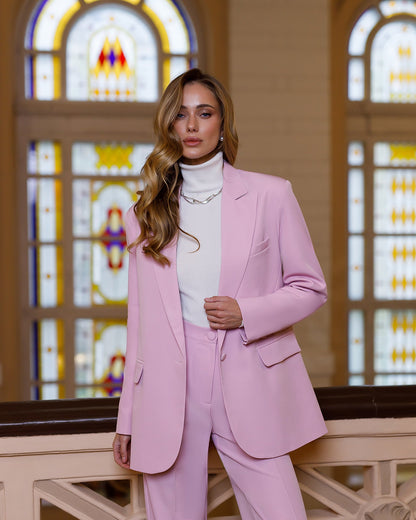 Gloria Dusty Pink Single-Breasted Suit 2-Piece