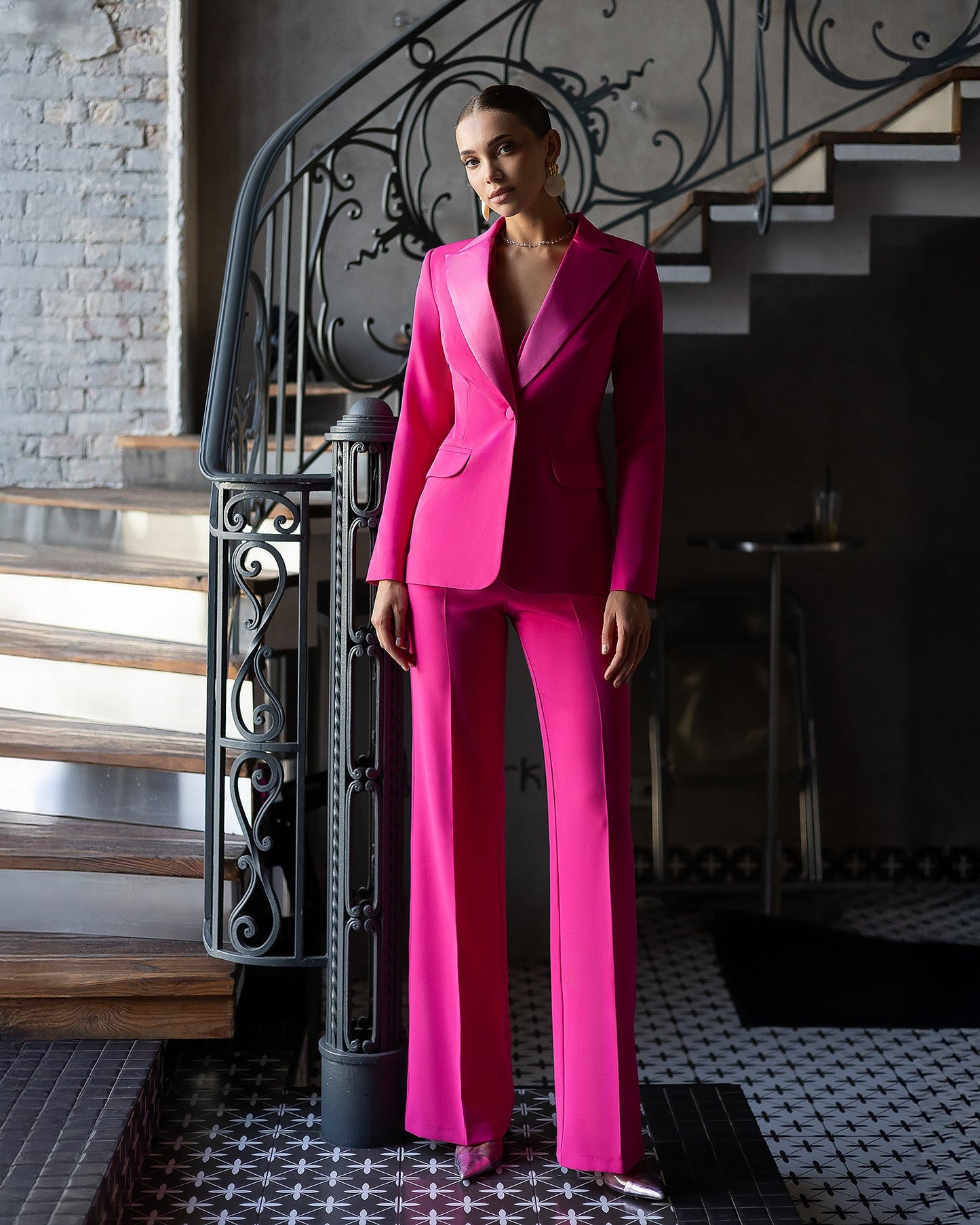 Crimson Single-Breasted Suit 3-Piece