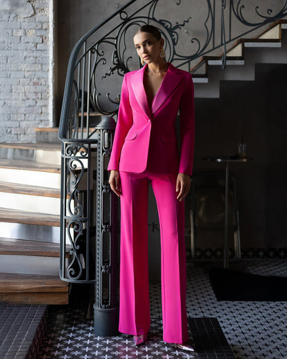 Crimson Single-Breasted Suit 3-Piece