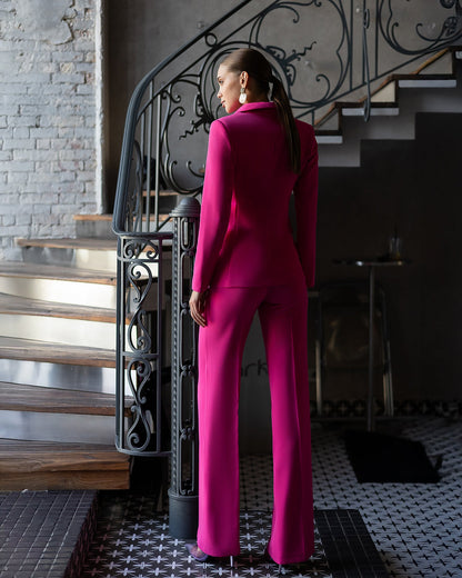 Crimson Single-Breasted Suit 3-Piece