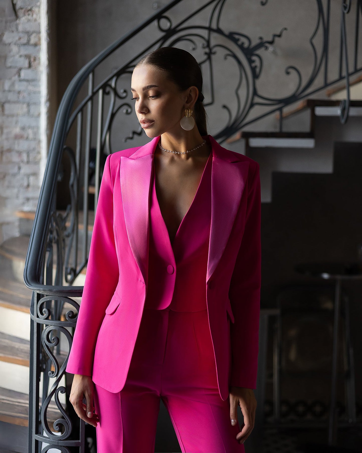 Crimson Single-Breasted Suit 3-Piece
