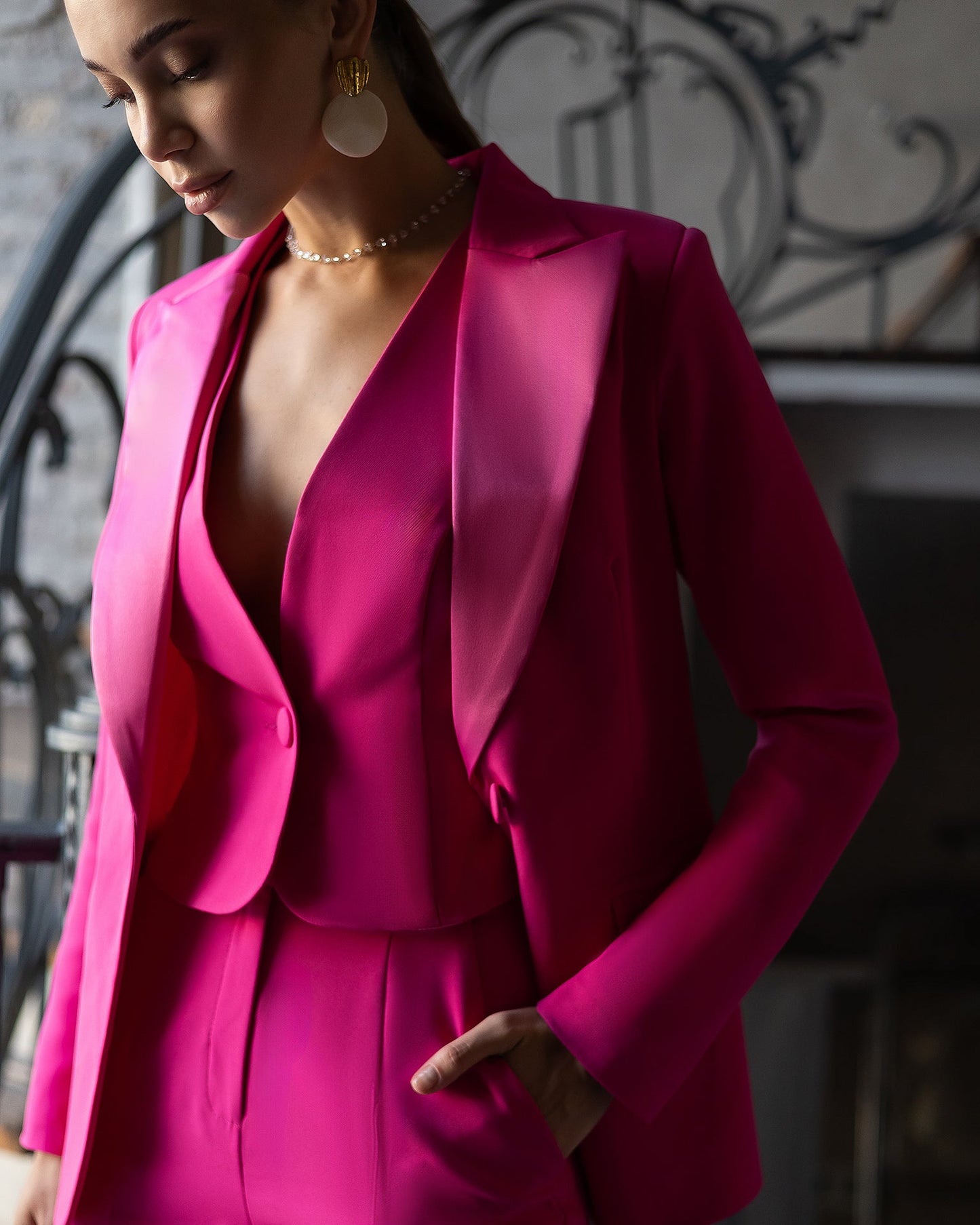 Crimson Single-Breasted Suit 3-Piece