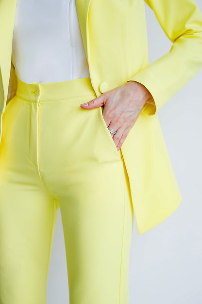Yellow Single-Breasted Suit 2-Piece