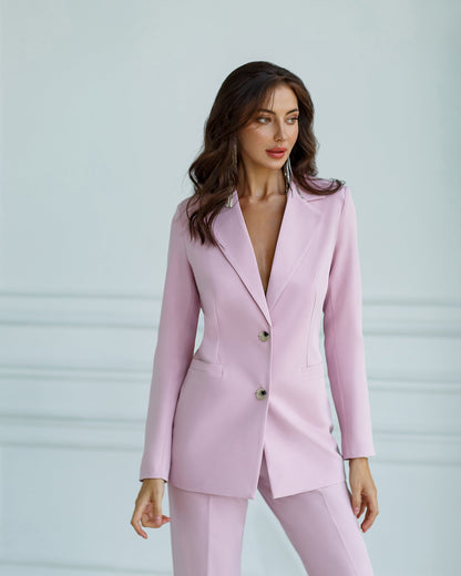 London Dusty Pink Slim-Fit Suit 2-Piece