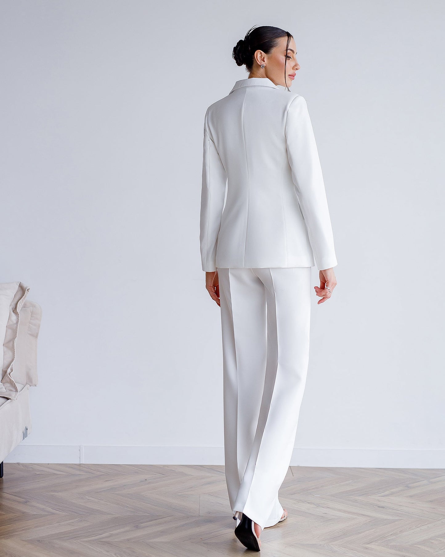 White Single-Breasted Suit 3-Piece