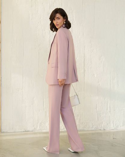 Gloria Beige Single-Breasted Suit 2-Piece