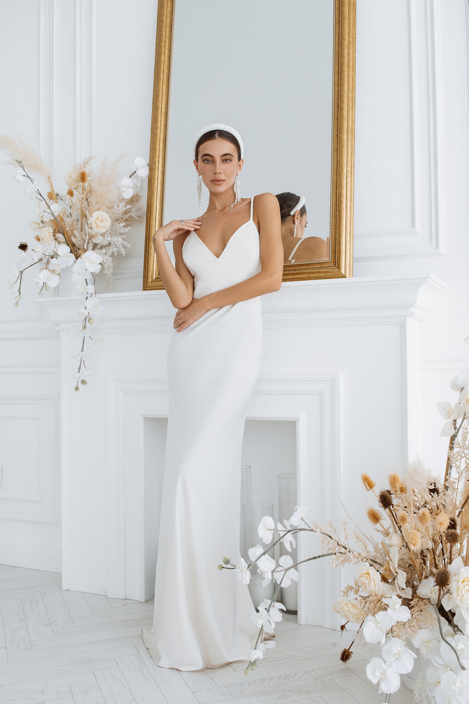 White Satin Slip Maxi Dress – trinarosh White Satin Slip Maxi Dress – trinarosh