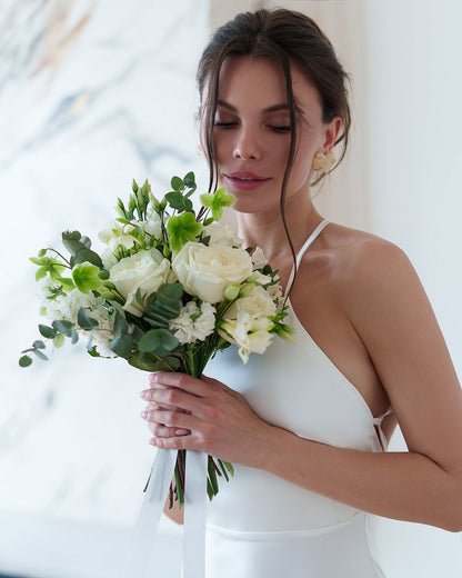 Stella White Satin Slip Maxi Dress