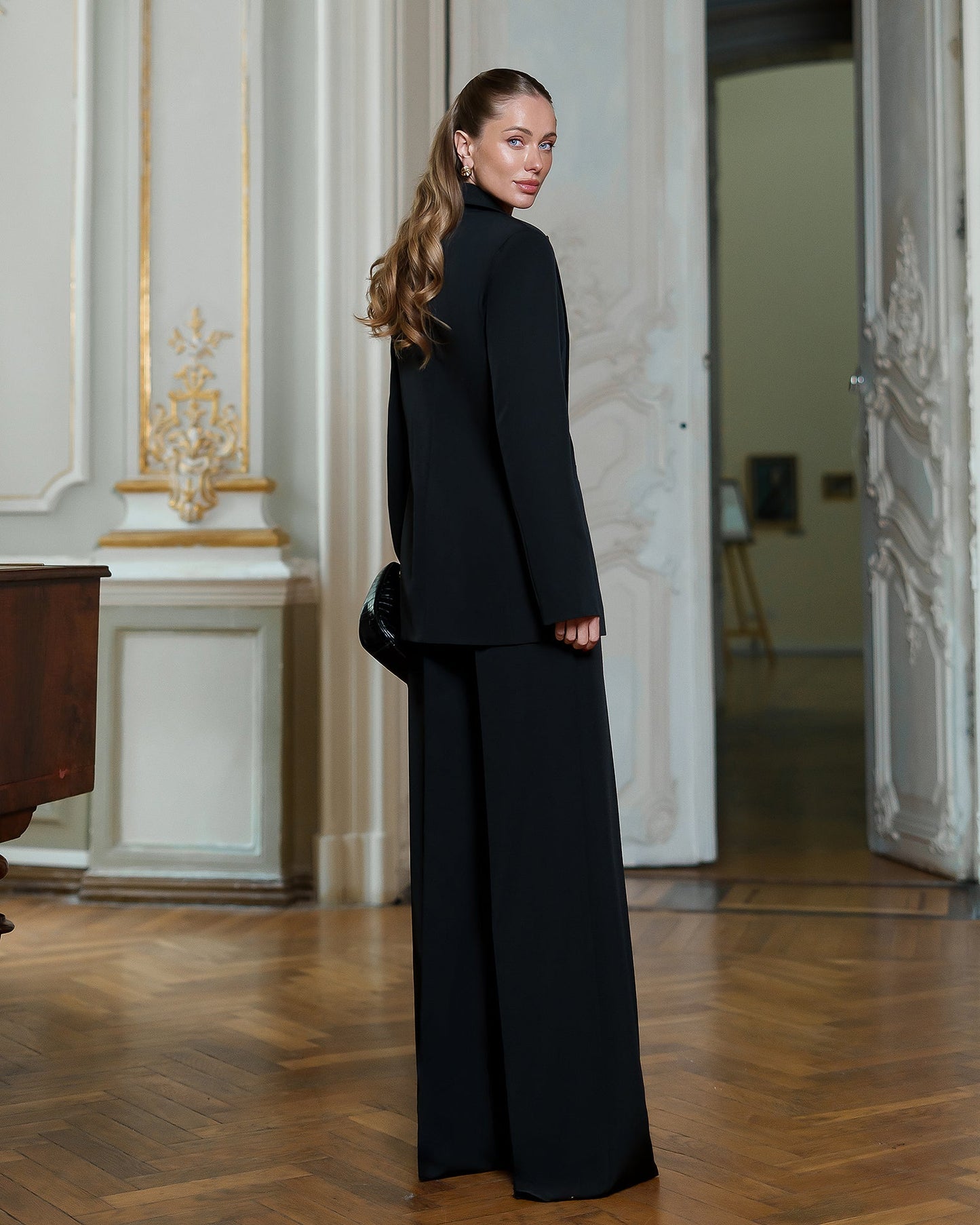 Monica Black Single-Breasted Suit 2-Piece