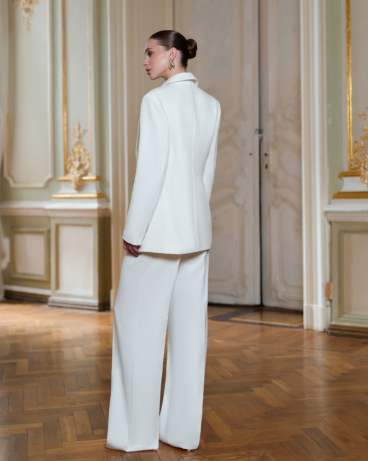 Monica White Single-Breasted Suit 2-Piece