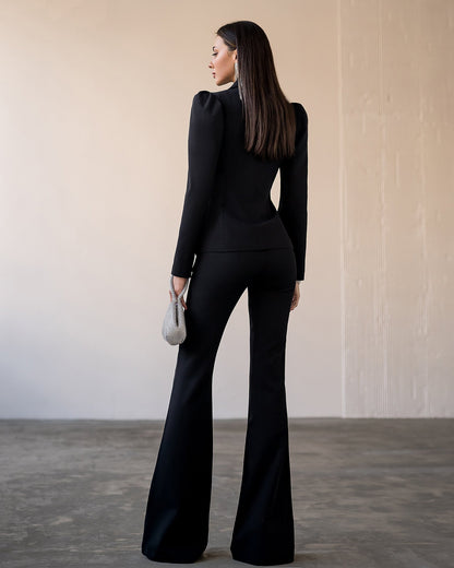 Black Double Breasted Suit 2-Piece