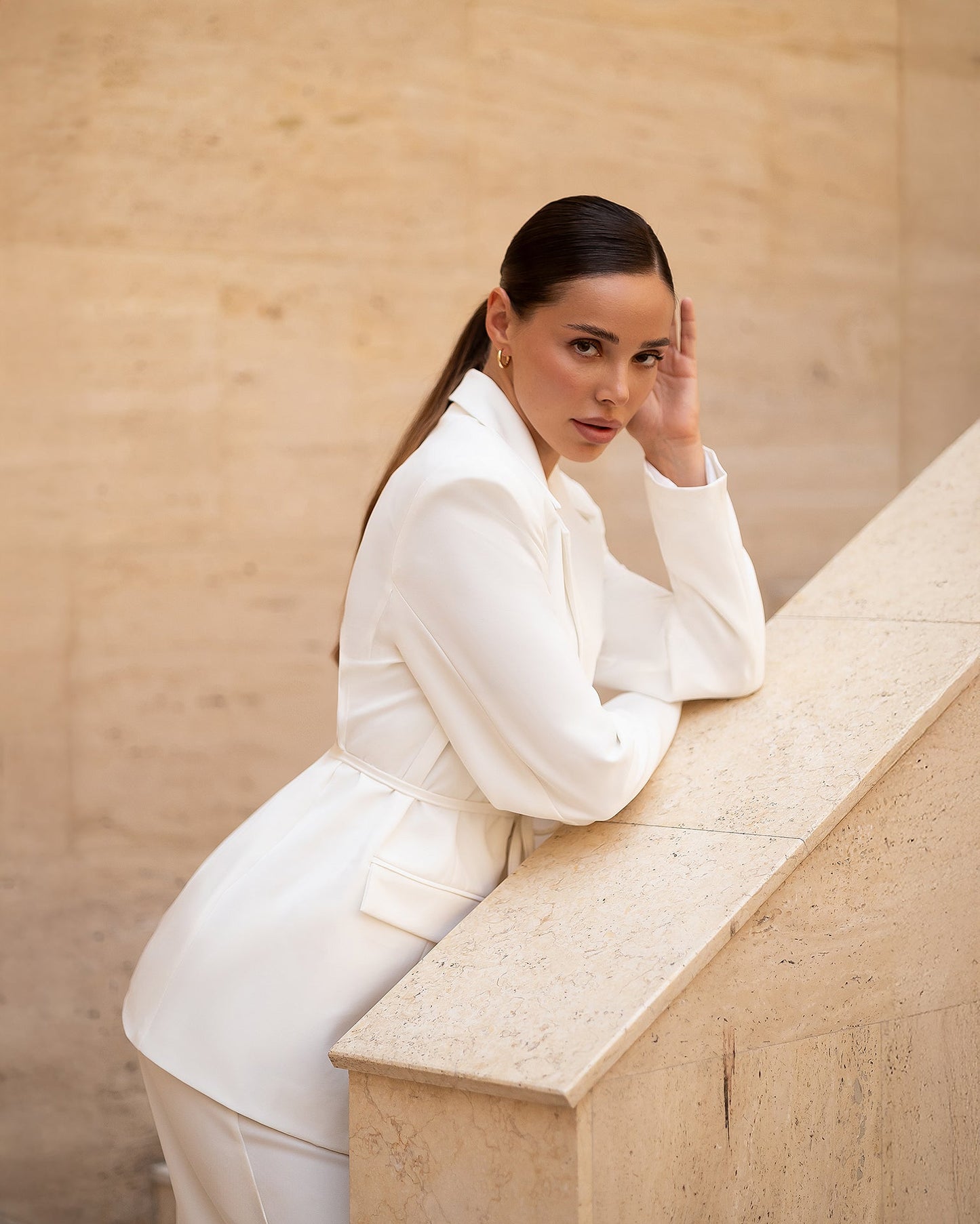 Inès White Single-Breasted Suit 2-Piece