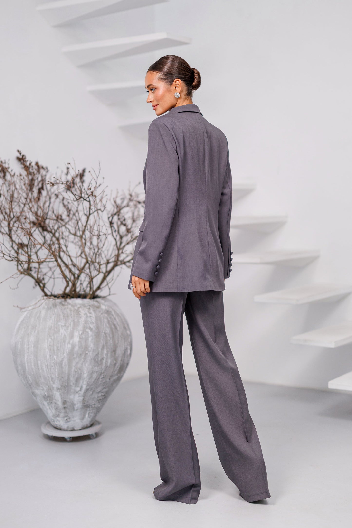 Avira Graphite Double-Breasted Suit 2-Piece