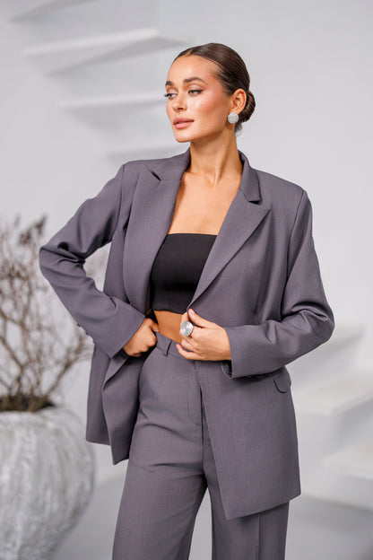 Avira Graphite Double-Breasted Suit 2-Piece