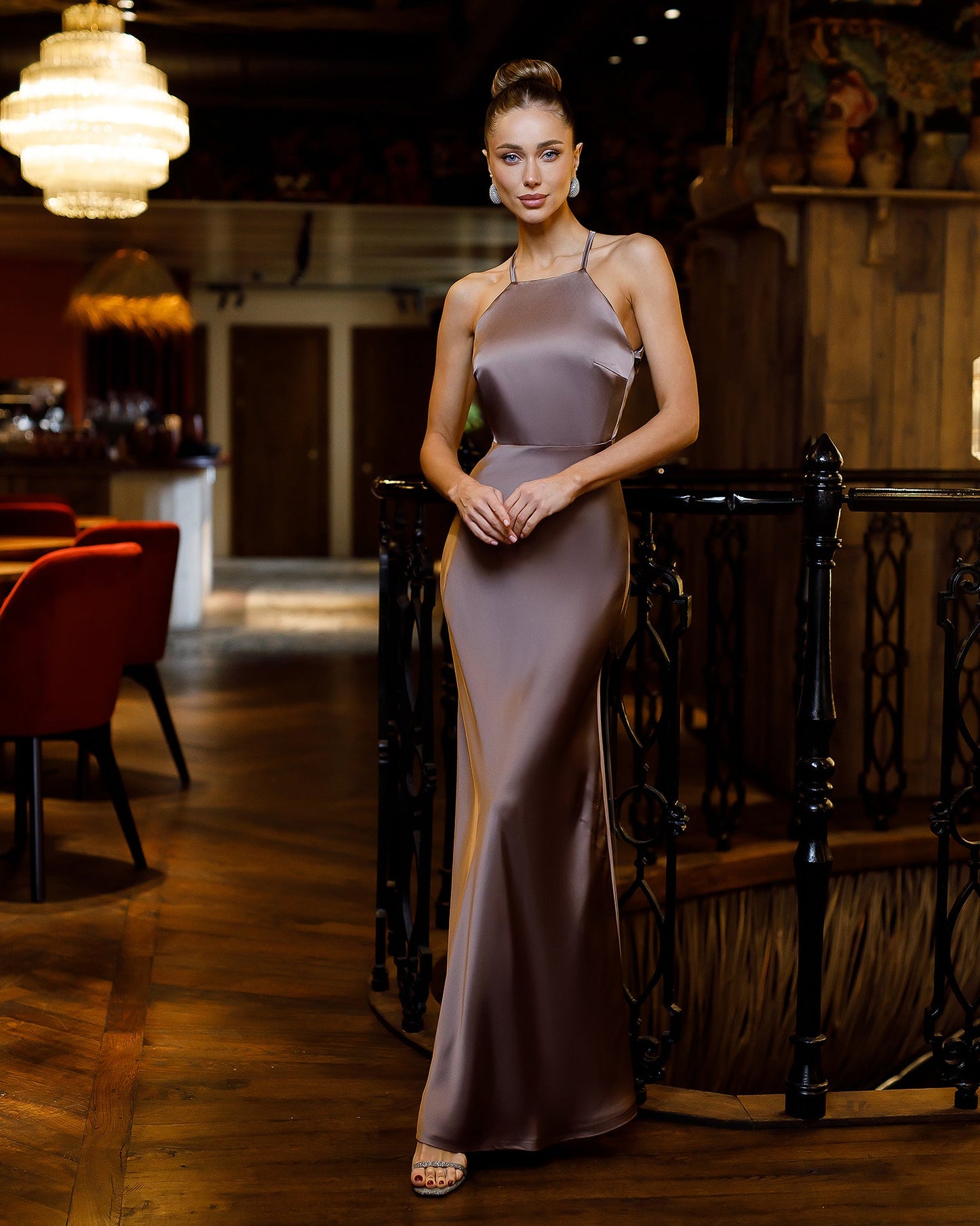 Stella Mocco Satin Slip Maxi Dress