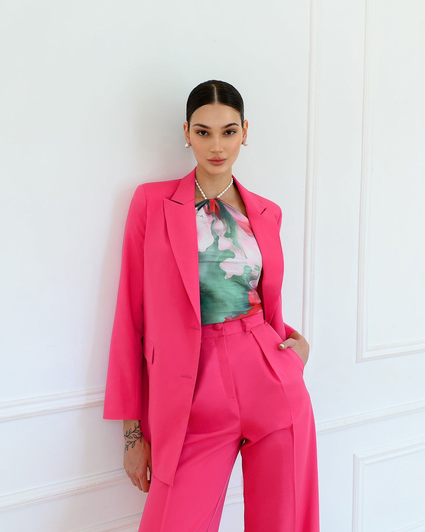 Crimson Single-Breasted Oversized Suit 2-Piece