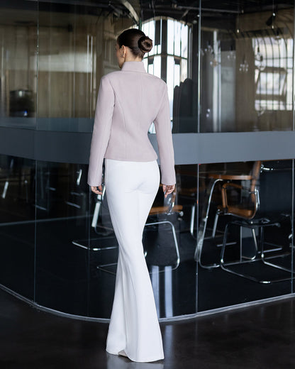 Julia Mocco Collarless Single-Breasted Blazer