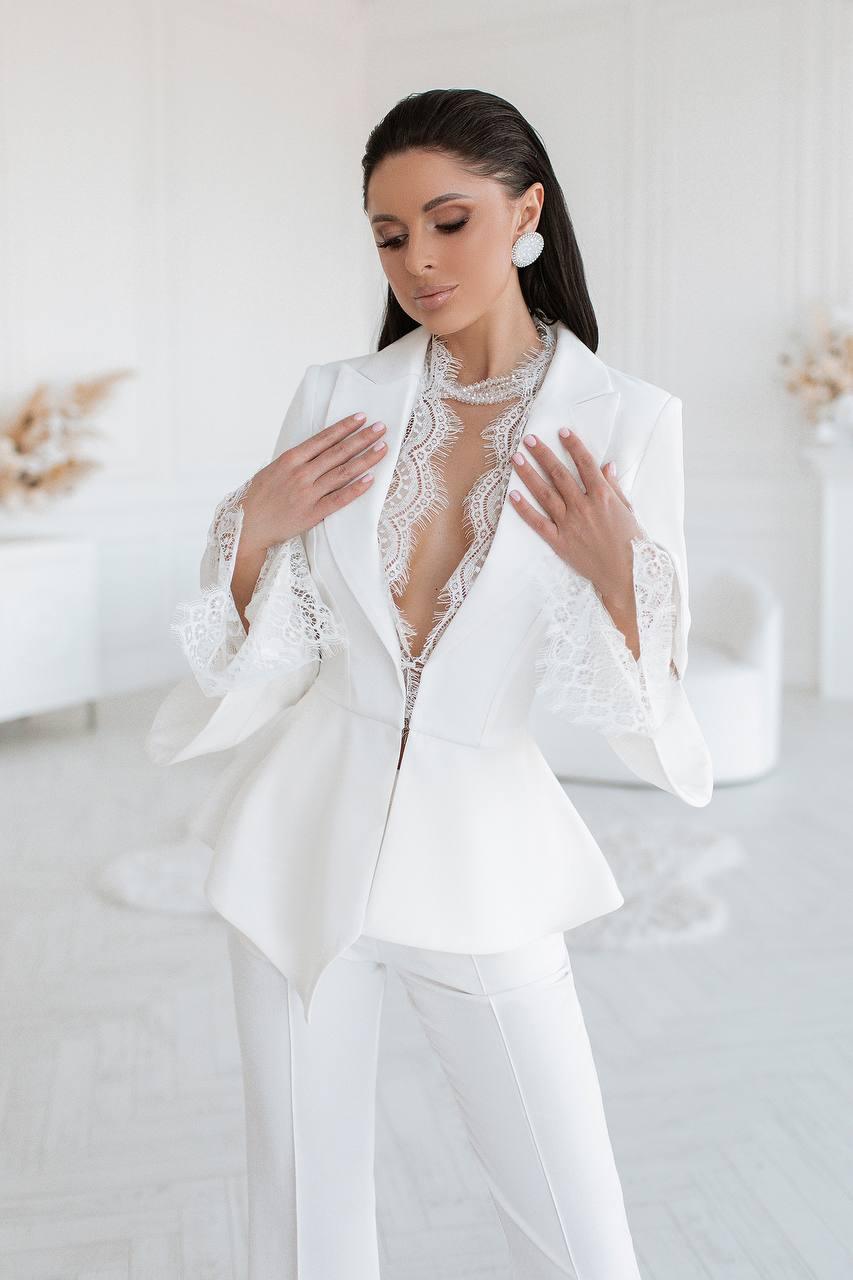 Ivory Bridal Elegant Suit 2-Piece – trinarosh