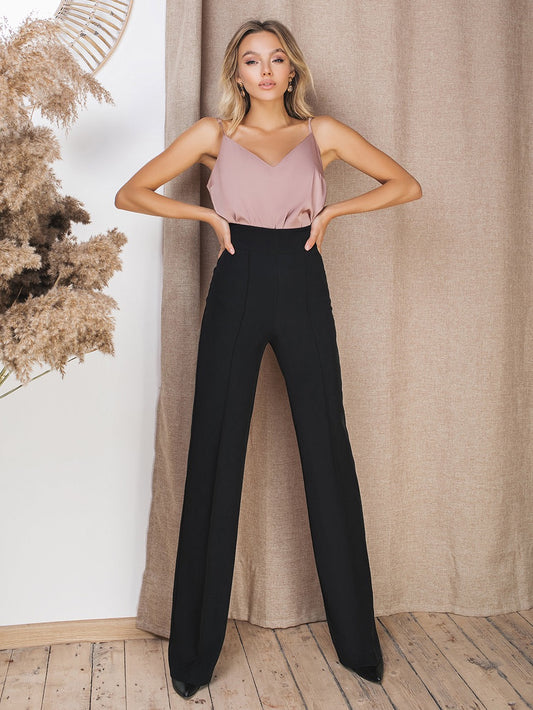 trinarosh High Waist Fitted Flare Pant