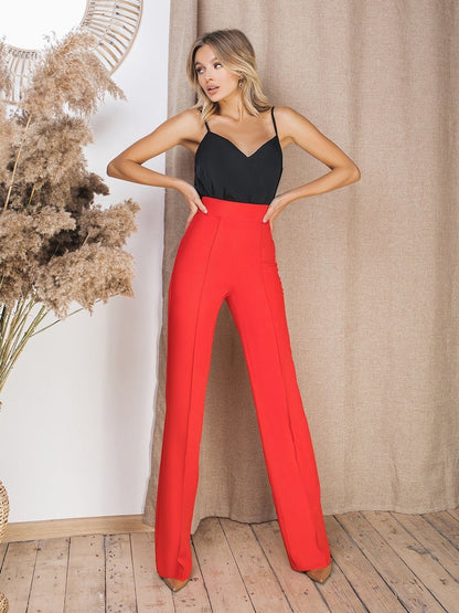 trinarosh High Waist Fitted Flare Pants