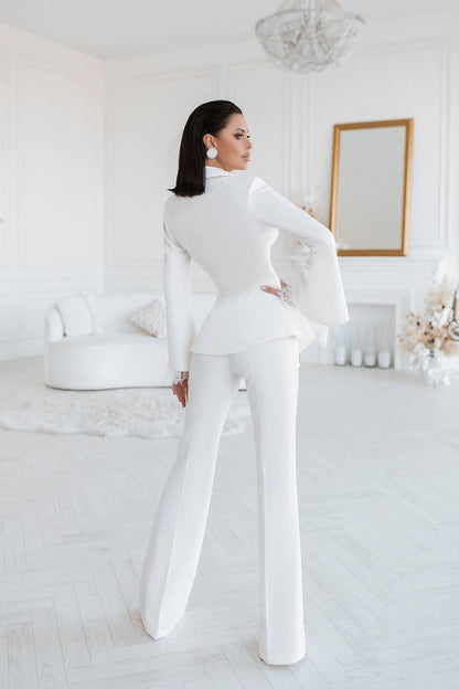 trinarosh Ivory Bridal Elegant Suit 2-Piece