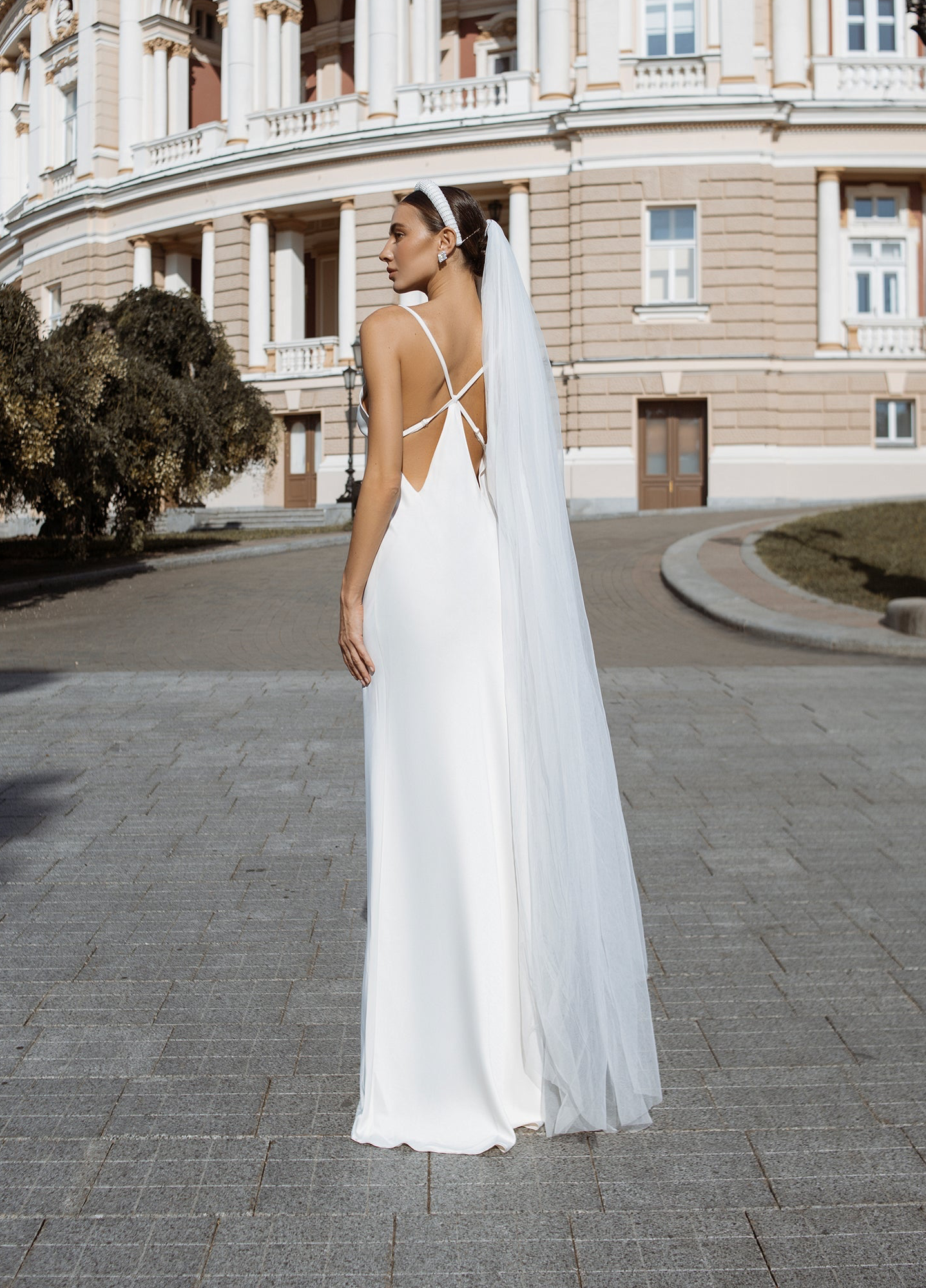 White Satin Slip Maxi Dress – trinarosh
