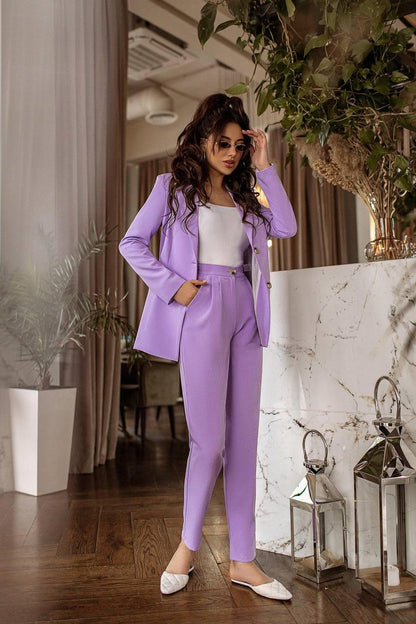 trinarosh London Lavender Slim-Fit Suit 2-Piece